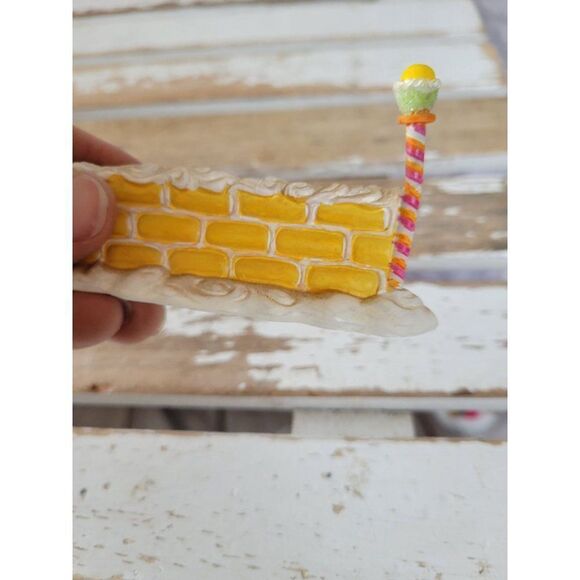 Lemax sugar spice frosted wafer brick wall fence light lamp - Picture 5 of 6